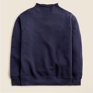 J. Crew Heritage Terry Rollneck Navy Sweatshirt